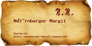 Nürnberger Margit névjegykártya